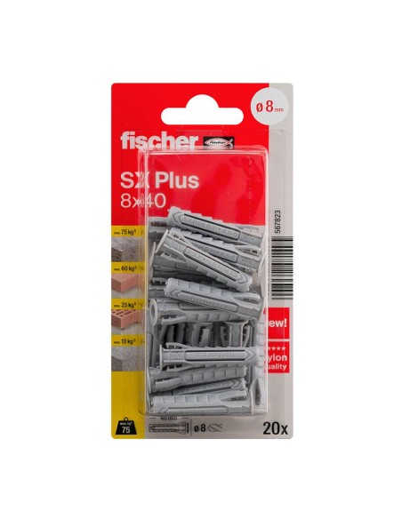 Taco sx plus ø8 x 40 mm, blister 20 uds