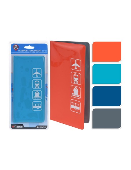 Funda para pasaportes 22x10cm colores / modelos surtidos
