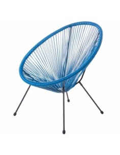 SILLON JARD 86 80 73CM LDK GARDEN RATAN ACERO INDIGO ACAPULC