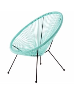 SILLON JARD 86 80 73CM LDK GARDEN RATAN ACERO TURQ ACAPULCO