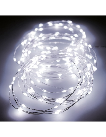 Guirnalda micro led 180 led, multifunción, luz fría, exterior, 9 m